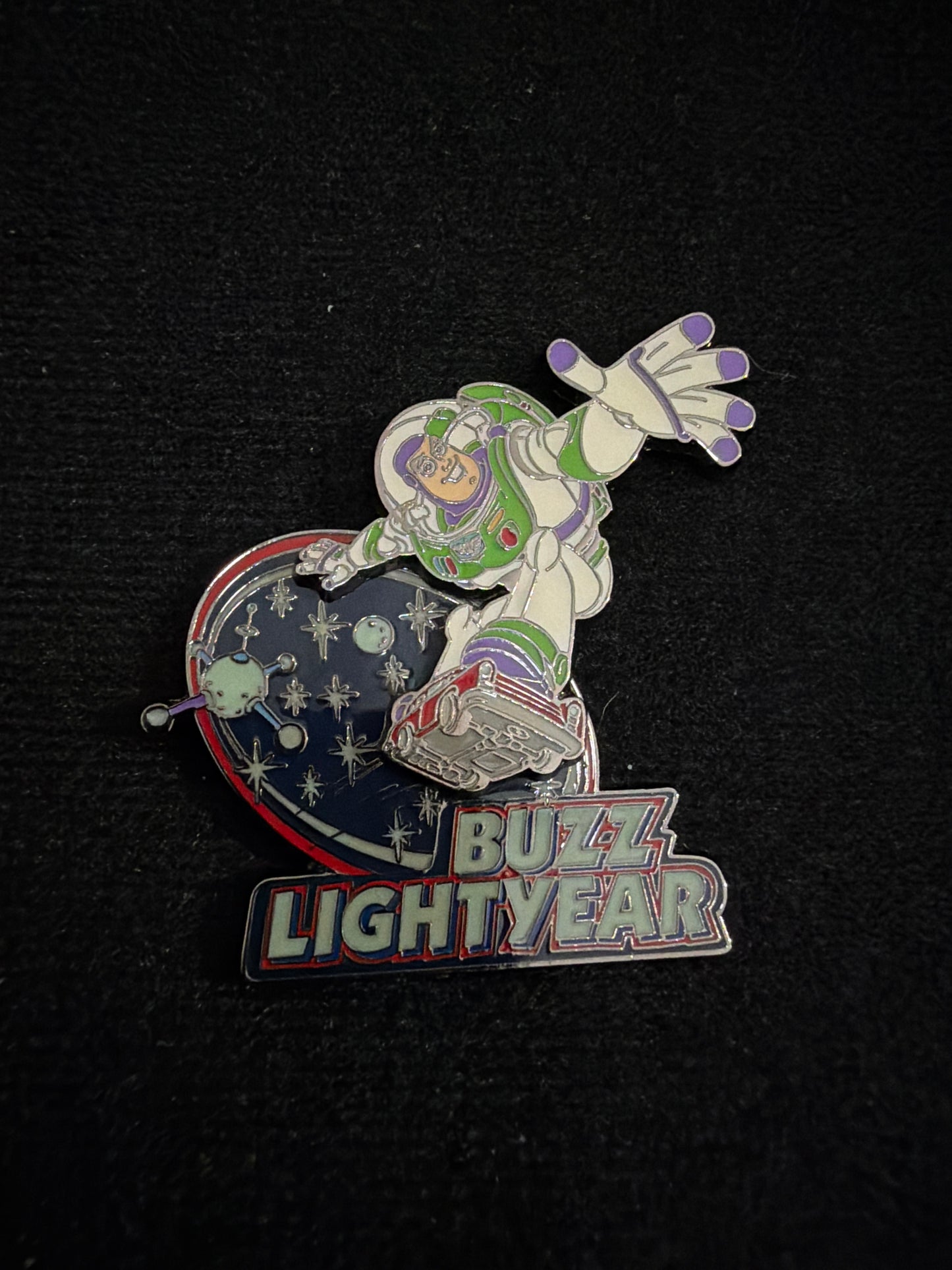 Disney Pin Buzz Lightyear Red Car Glow in the Dark