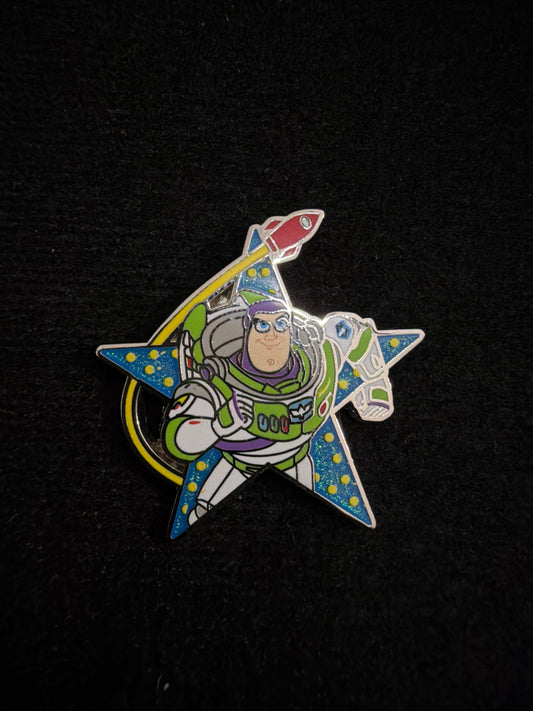 Disney Park Pin Trading Toy Story Buzz Lightyear Star Enamel Pin