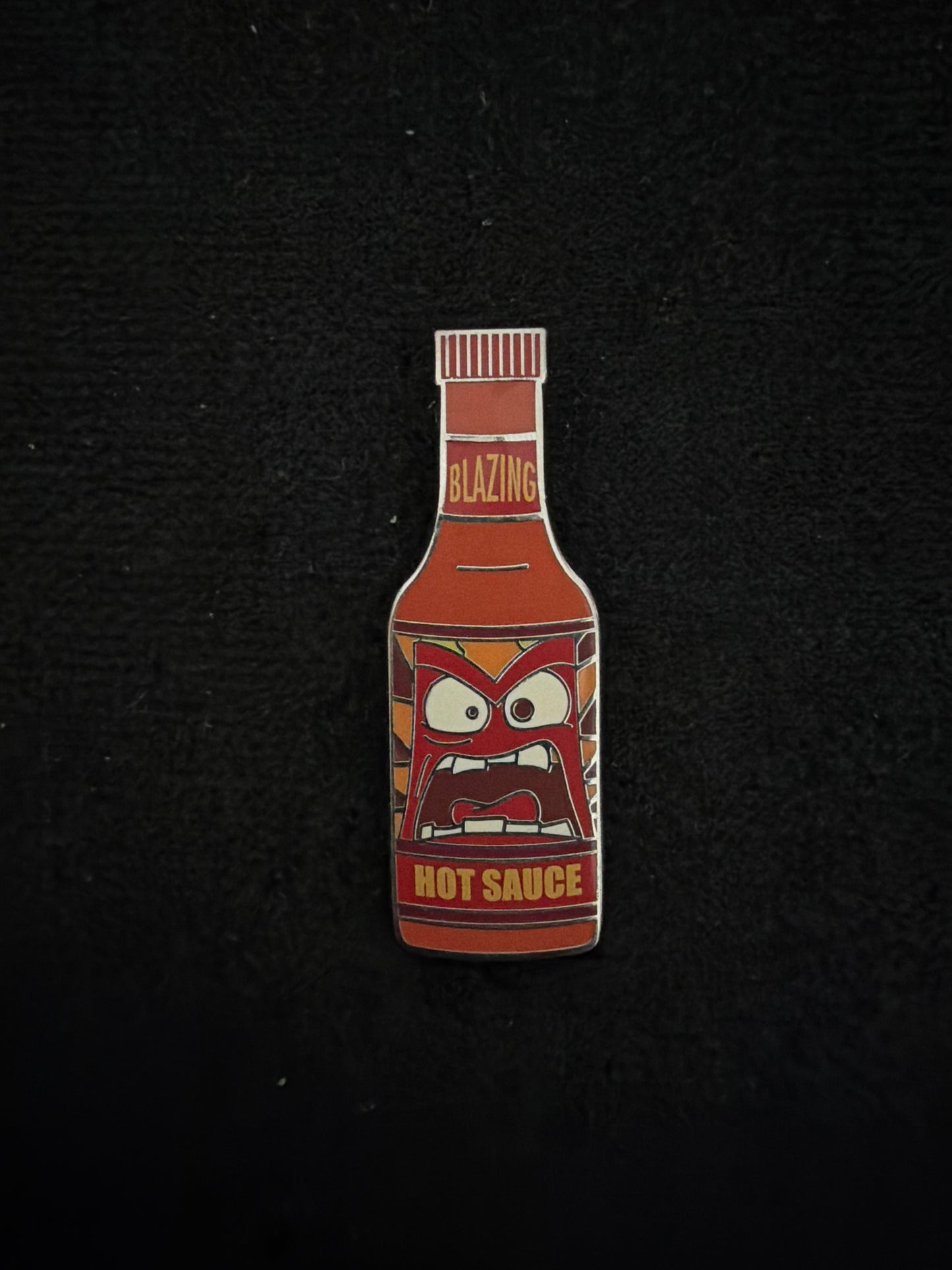 Inside Out Pin -  Anger Hot Sauce Erupting with Flavor