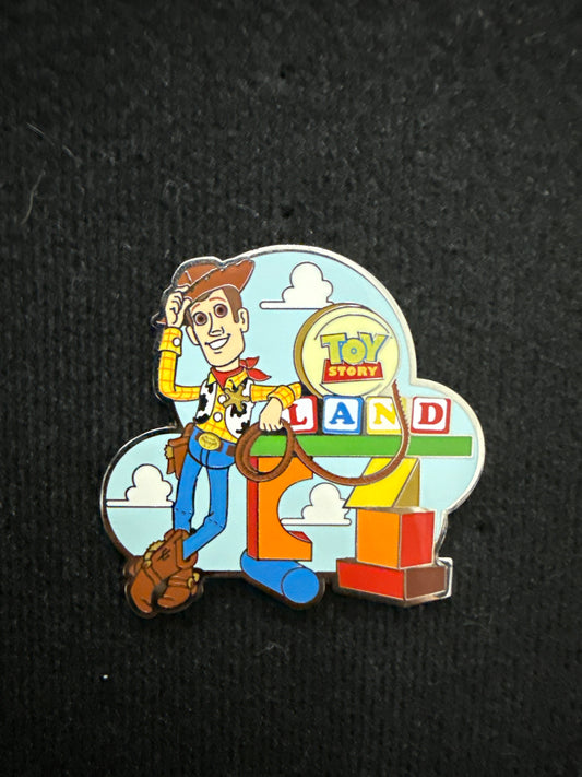 Toy Story Land Woody Sign Entrance Pin M1
