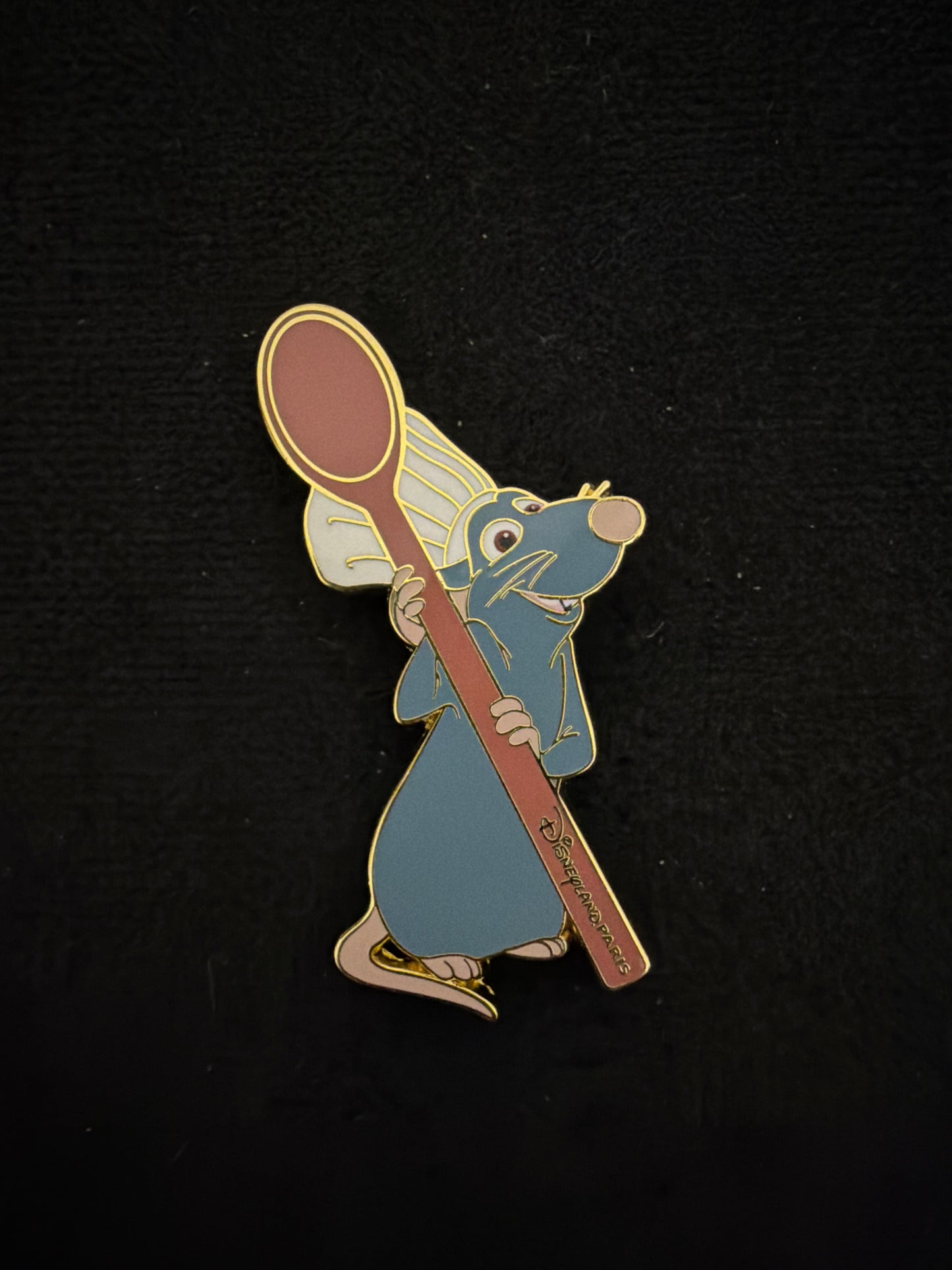 Disneyland Paris Ratatouille 10th Anniversary Pin 2024 Chef Remy Holding Spoon