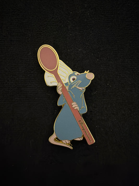 Disneyland Paris Ratatouille 10th Anniversary Pin 2024 Chef Remy Holding Spoon