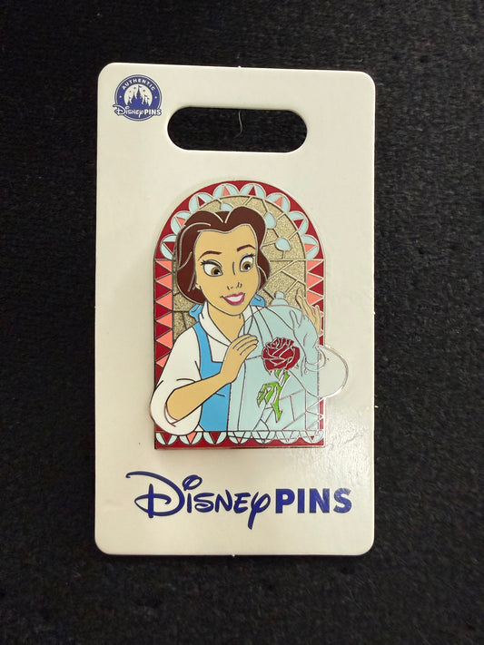Belle with Rose Stained Glass